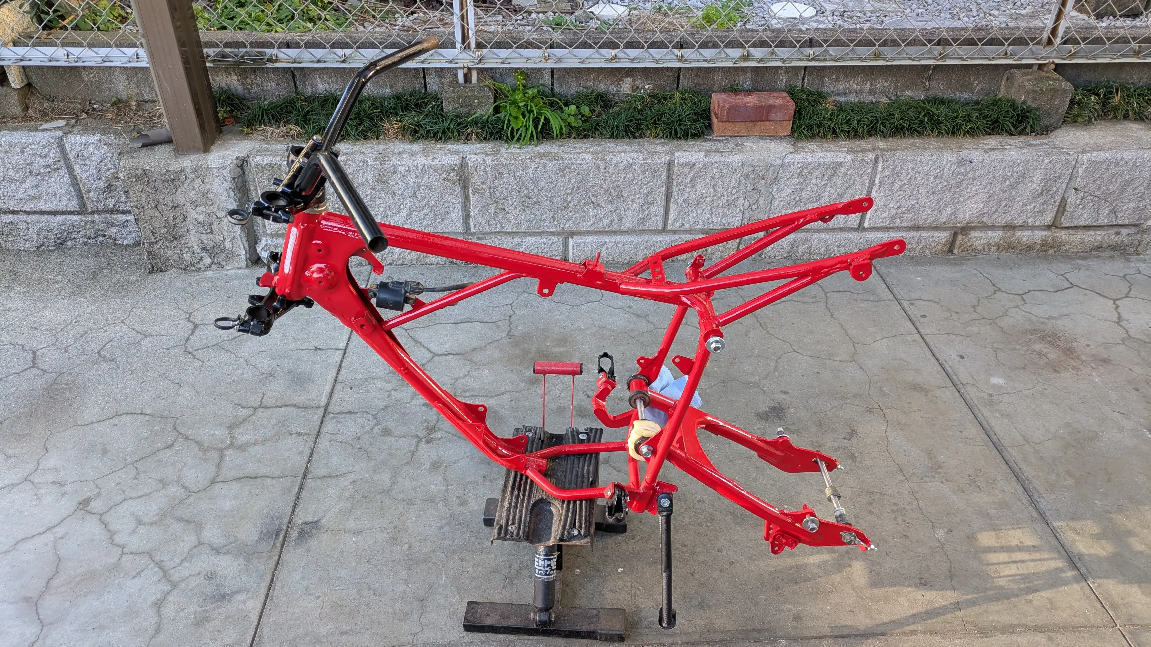 交換前のフロントフォーク